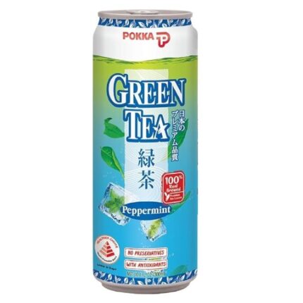 POKKA PEPPERMINT GREEN TEA CAN 24’S