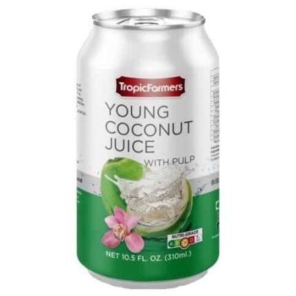 TROPIC FARMERS YOUNG COCONUT WITH PULP CAN 310ML 24’S