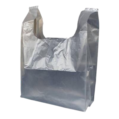 Plastic Carrier Bag Small 8" + 5" x 14"