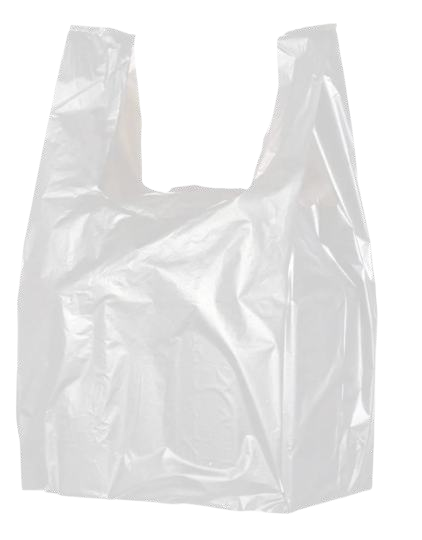 Plastic Carrier Bag Large 14" + 8" x 23"